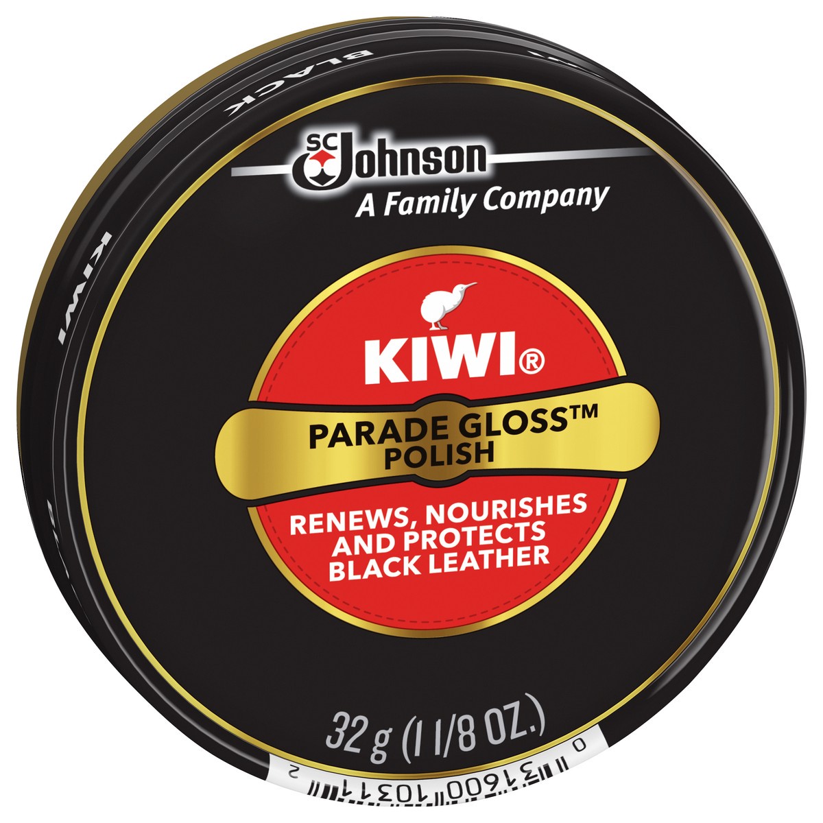slide 3 of 5, KIWI Parade Gloss Shoe Polish, Black, 1.125 oz (1 Metal Tin), 1.12 oz