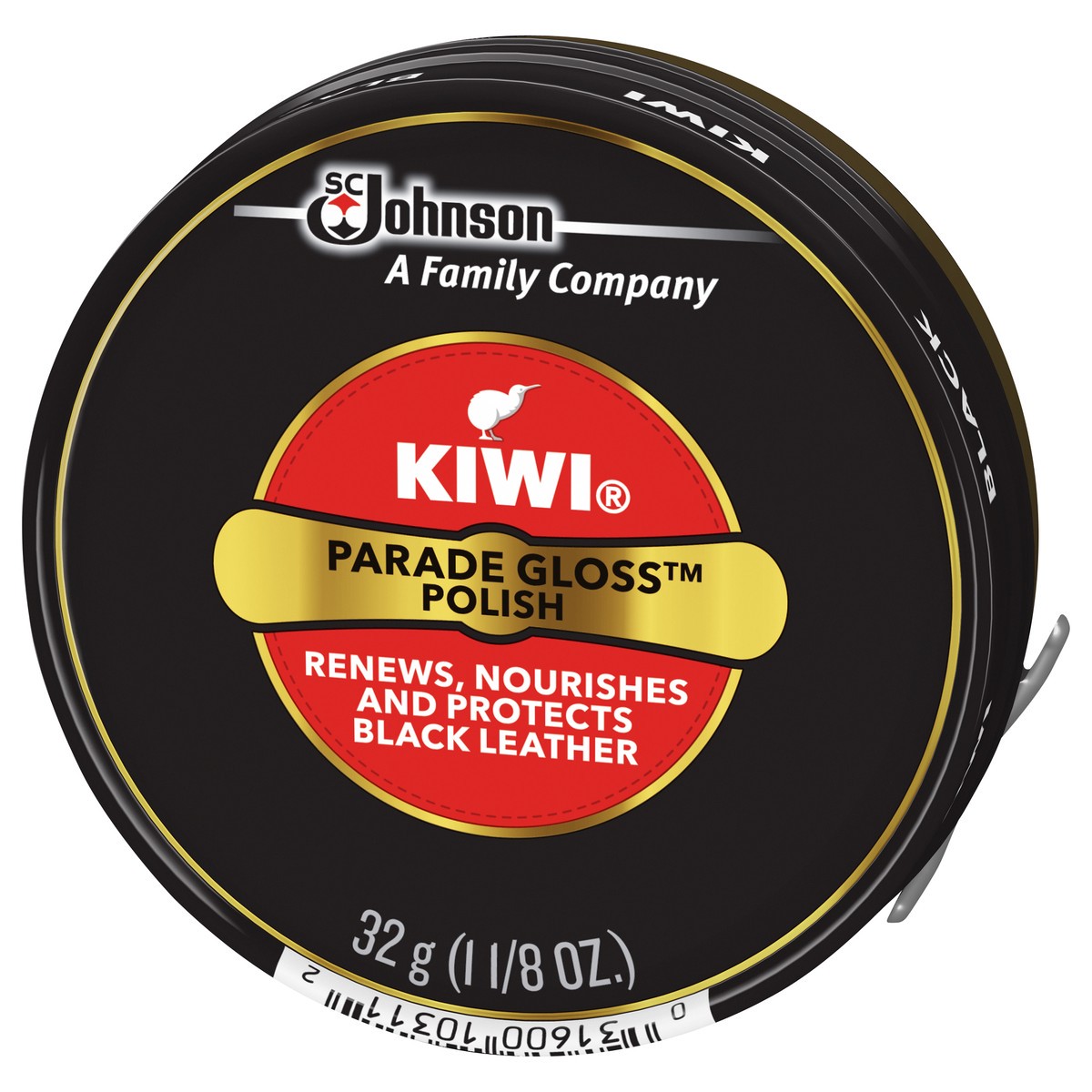 slide 4 of 5, KIWI Parade Gloss Shoe Polish, Black, 1.125 oz (1 Metal Tin), 1.12 oz