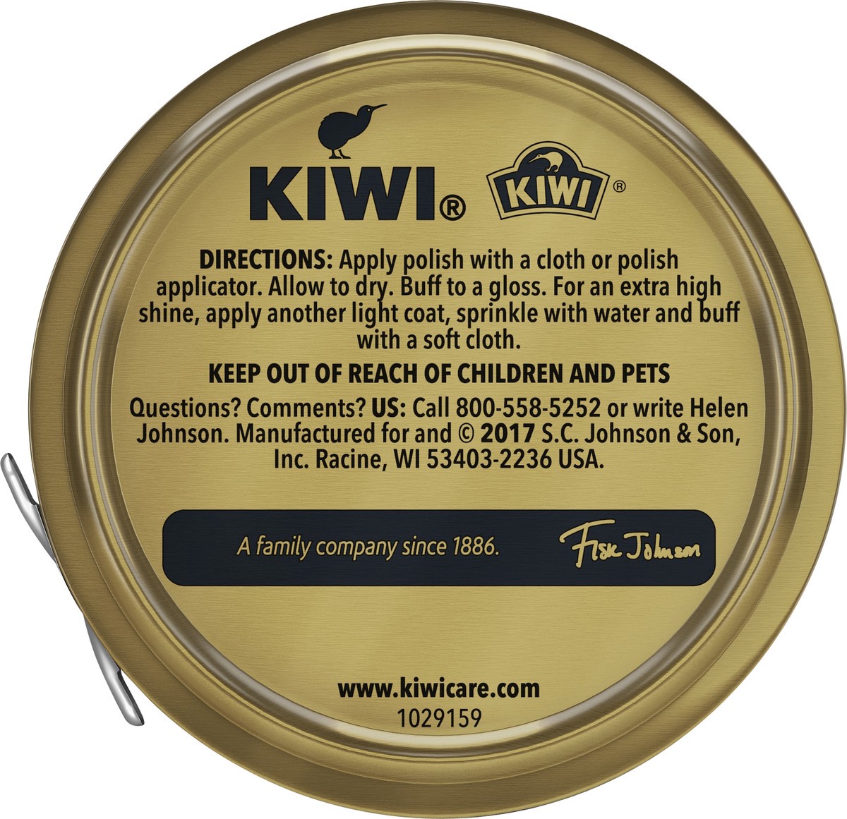 slide 5 of 5, KIWI Parade Gloss Shoe Polish, Black, 1.125 oz (1 Metal Tin), 1.12 oz