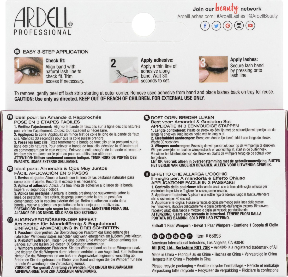 slide 8 of 8, Ardell Extension FX D-Curl Eye-Widening Effect Lash (Pair), 1 pair