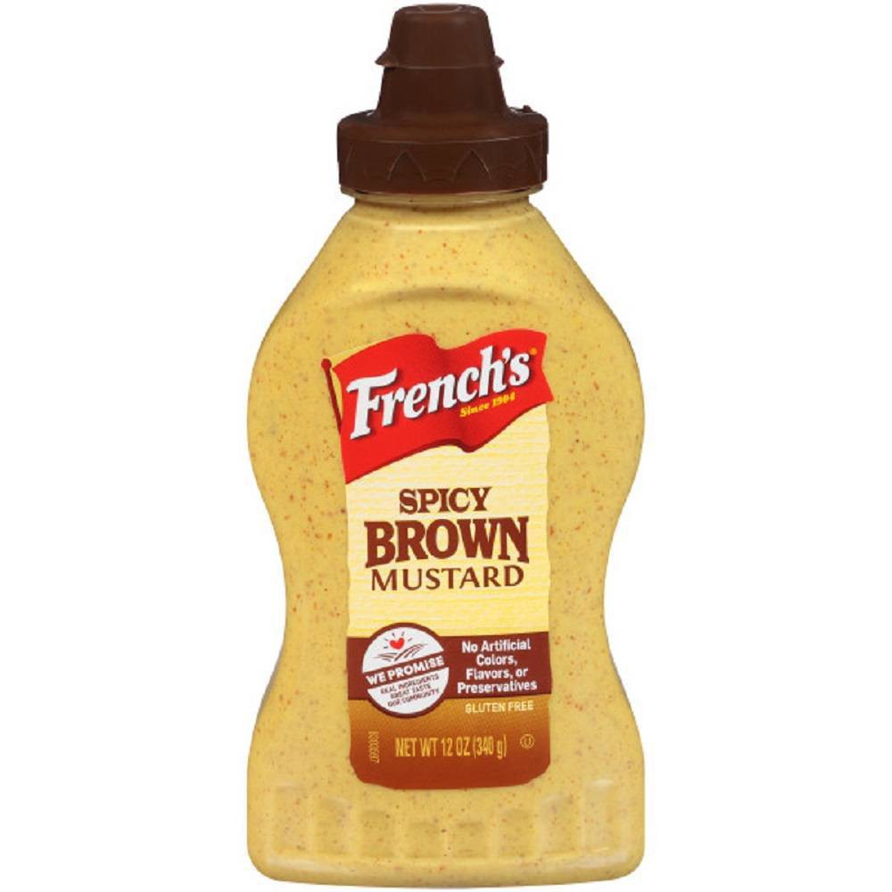 slide 1 of 1, French's Big Bold Spicy Brown Mustard, 12 oz