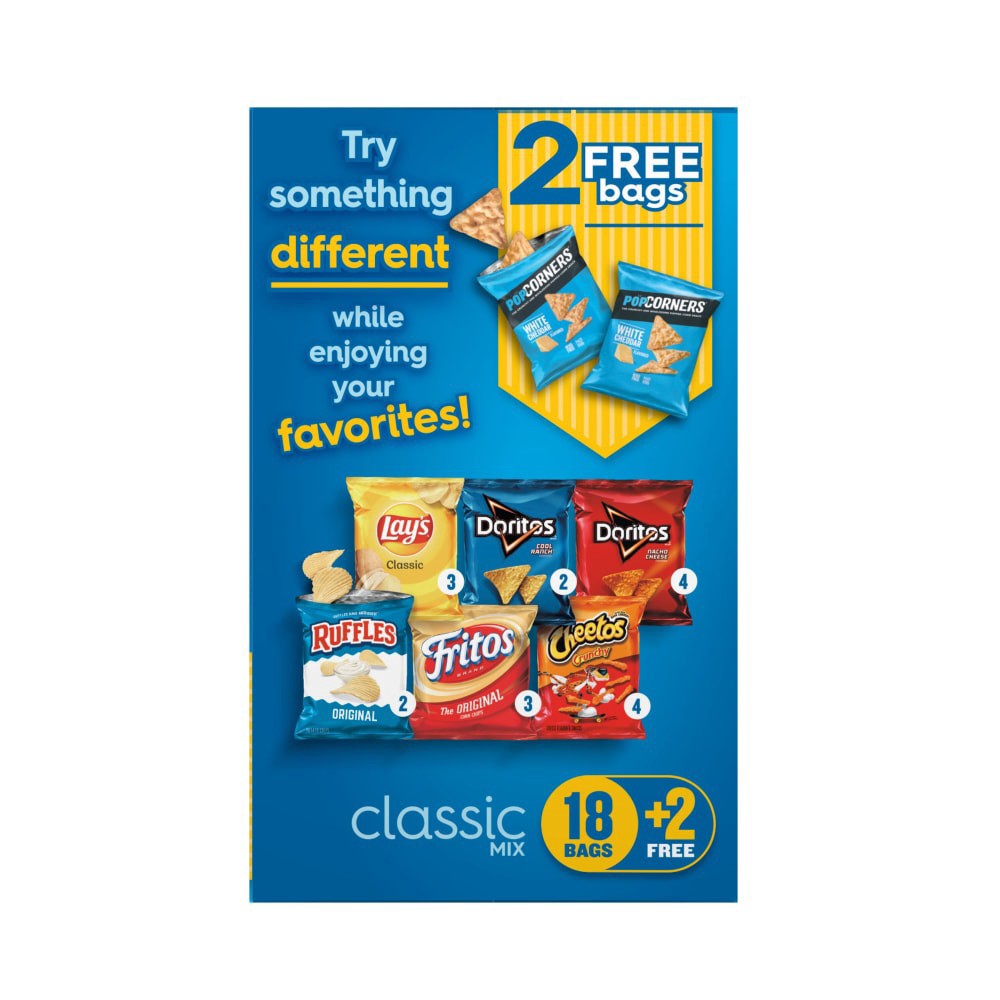 slide 5 of 5, Frito-Lay Classic Mix Variety Bags, 20 ct