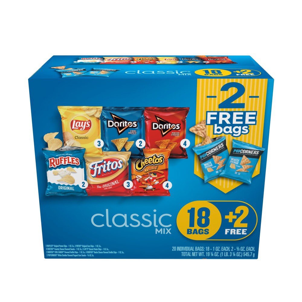slide 1 of 5, Frito-Lay Classic Mix Variety Bags, 20 ct