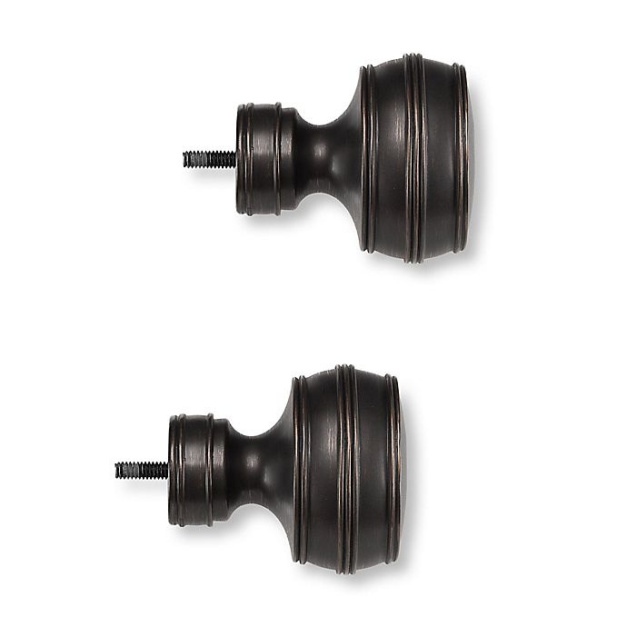 slide 1 of 2, Cambria Premier Doorknob Finials - Weathered Brown, 2 ct