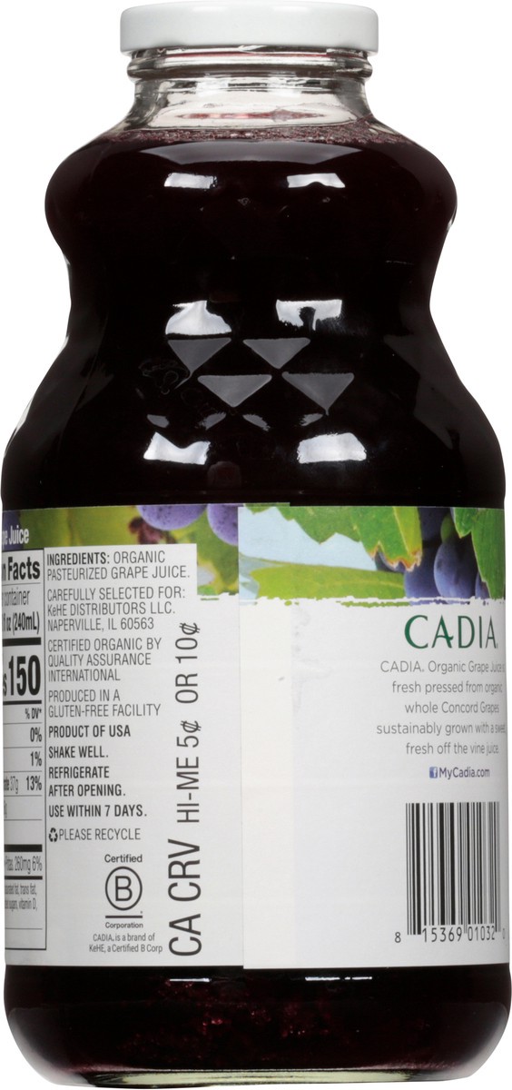 slide 13 of 13, Cadia Organic Grape Juice - 32 fl oz, 32 fl oz