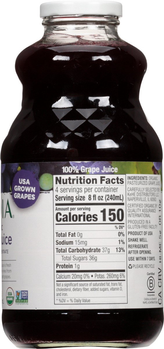 slide 8 of 13, Cadia Organic Grape Juice - 32 fl oz, 32 fl oz