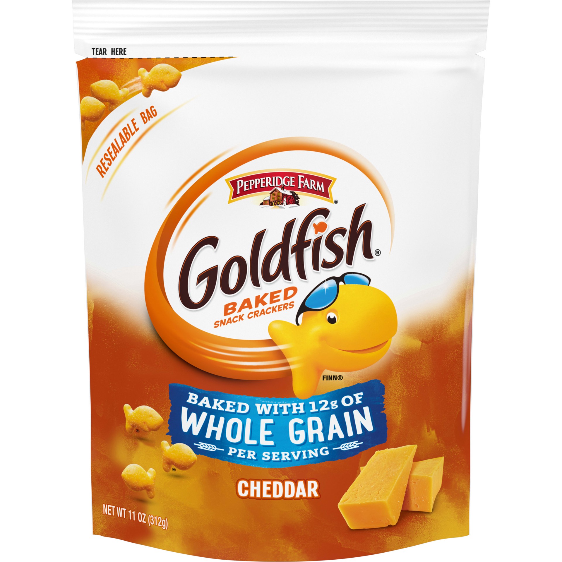 slide 1 of 5, Goldfish Pepperidge Farm Goldfish Whole Grain Baked Snack Crackers, 11 oz