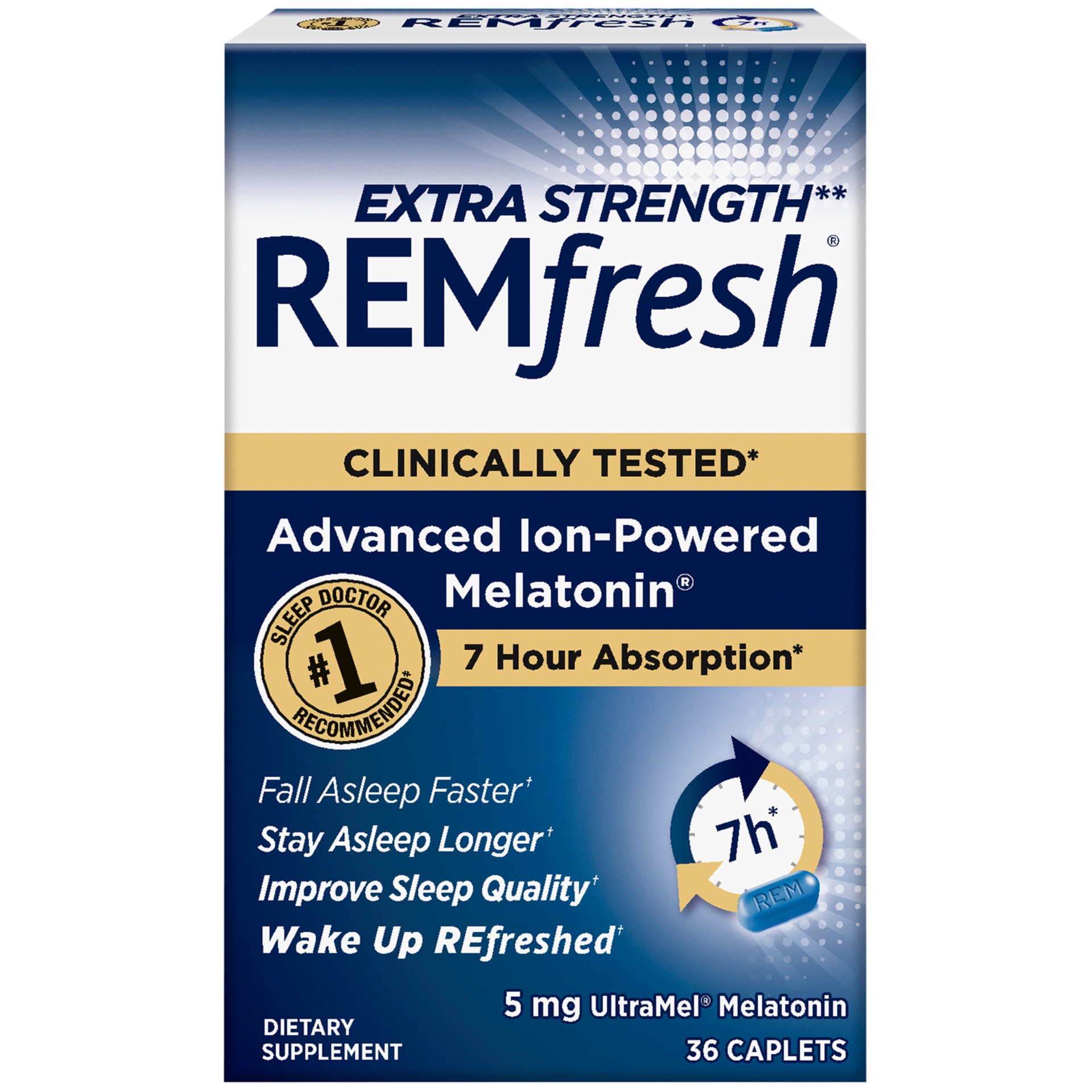 slide 1 of 9, REMfresh Extra Strength 5 mg Carton 36 ct, 0.54 oz