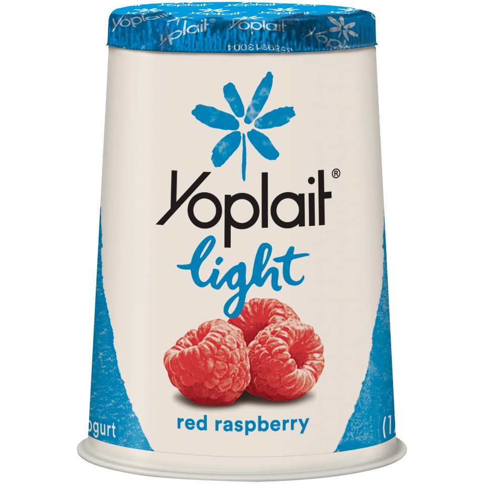slide 1 of 4, Yoplait Light Red Raspberry Fat Free Yogurt Cup, 6 oz
