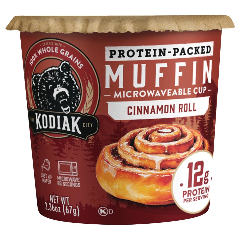 slide 1 of 3, Kodiak Cakes Muffin Cup Cinnamon Roll - 2.36oz, 2.36 oz
