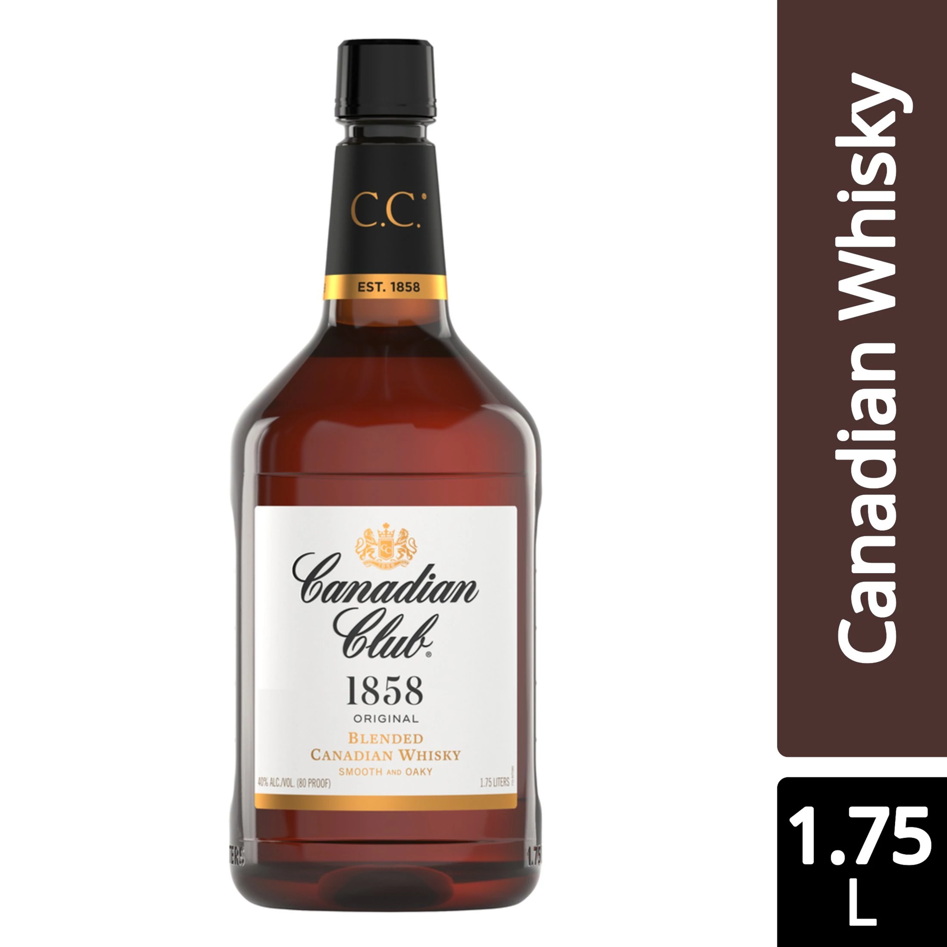 slide 1 of 3, Canadian Club 1858 Original Blended Canadian Whisky 1.75 L, 1.75 liter