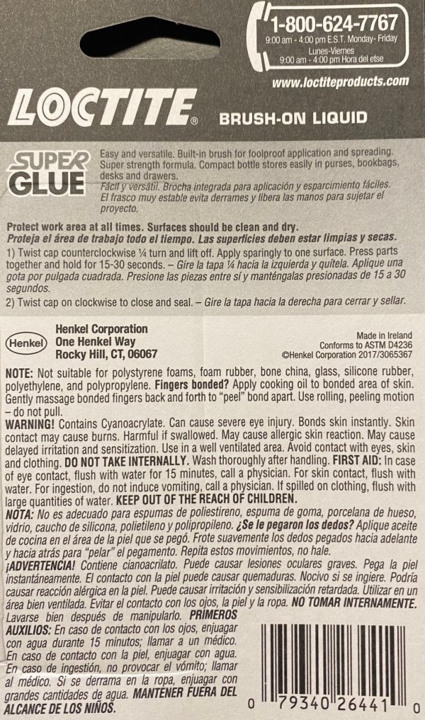 slide 2 of 4, Loctite Brush On Spreadable Applicator Super Glue, 0.18 oz