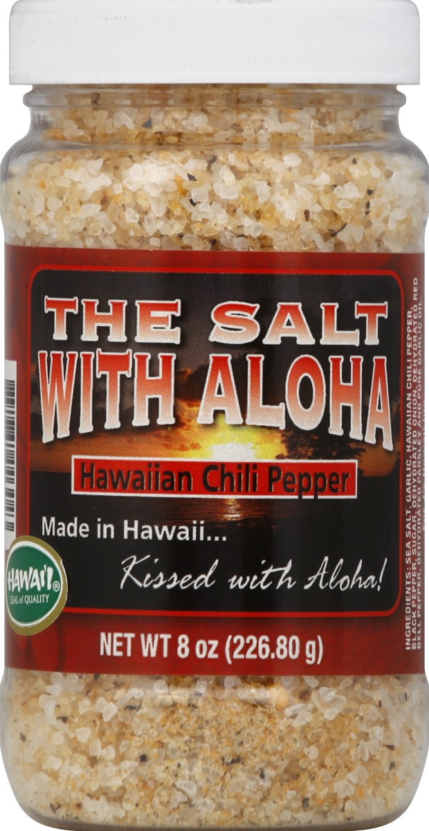 slide 1 of 2, Salt with Aloha Chili Pepper 8 oz, 8 oz