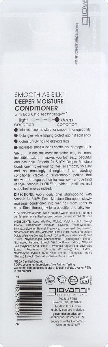slide 2 of 7, Giovanni Smooth As Silk Conditioner, 8.5 fl oz