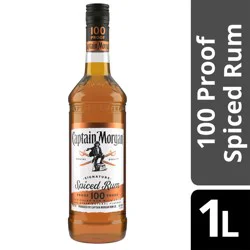 Captain Morgan 100 Proof Spiced Rum, 1 L