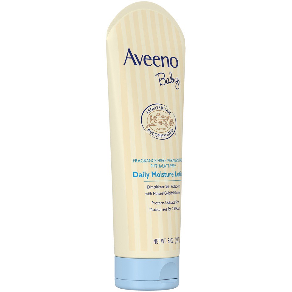 slide 5 of 6, Aveeno Baby Daily Moisture Lotion with Colloidal Oatmeal, 8 fl. oz, 8 oz