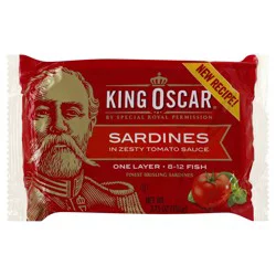 King Oscar Brisling Sardines in Zesty Tomato Sauce 3.75 oz