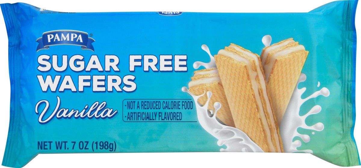 slide 13 of 14, Pampa Sugar Free Wafers Vanilla, 7 oz