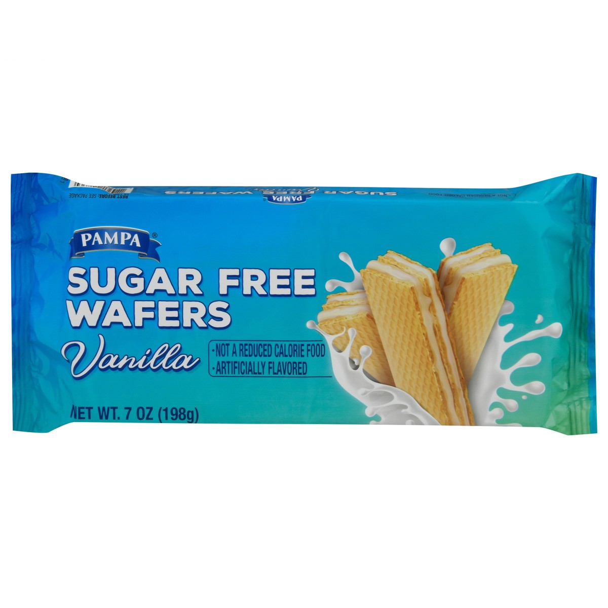 slide 1 of 14, Pampa Sugar Free Wafers Vanilla, 7 oz