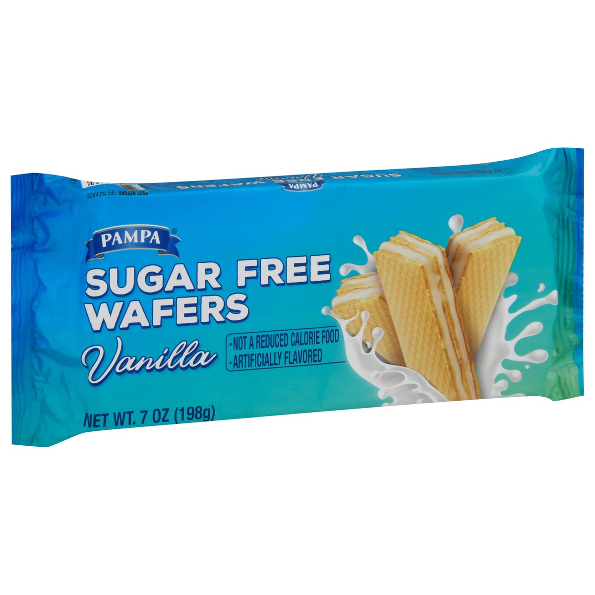 slide 9 of 14, Pampa Sugar Free Wafers Vanilla, 7 oz