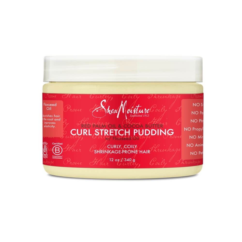 slide 1 of 1, SheaMoisture Curl Stretch Pudding, Red Palm Oil and Cocoa Butter, 12 oz