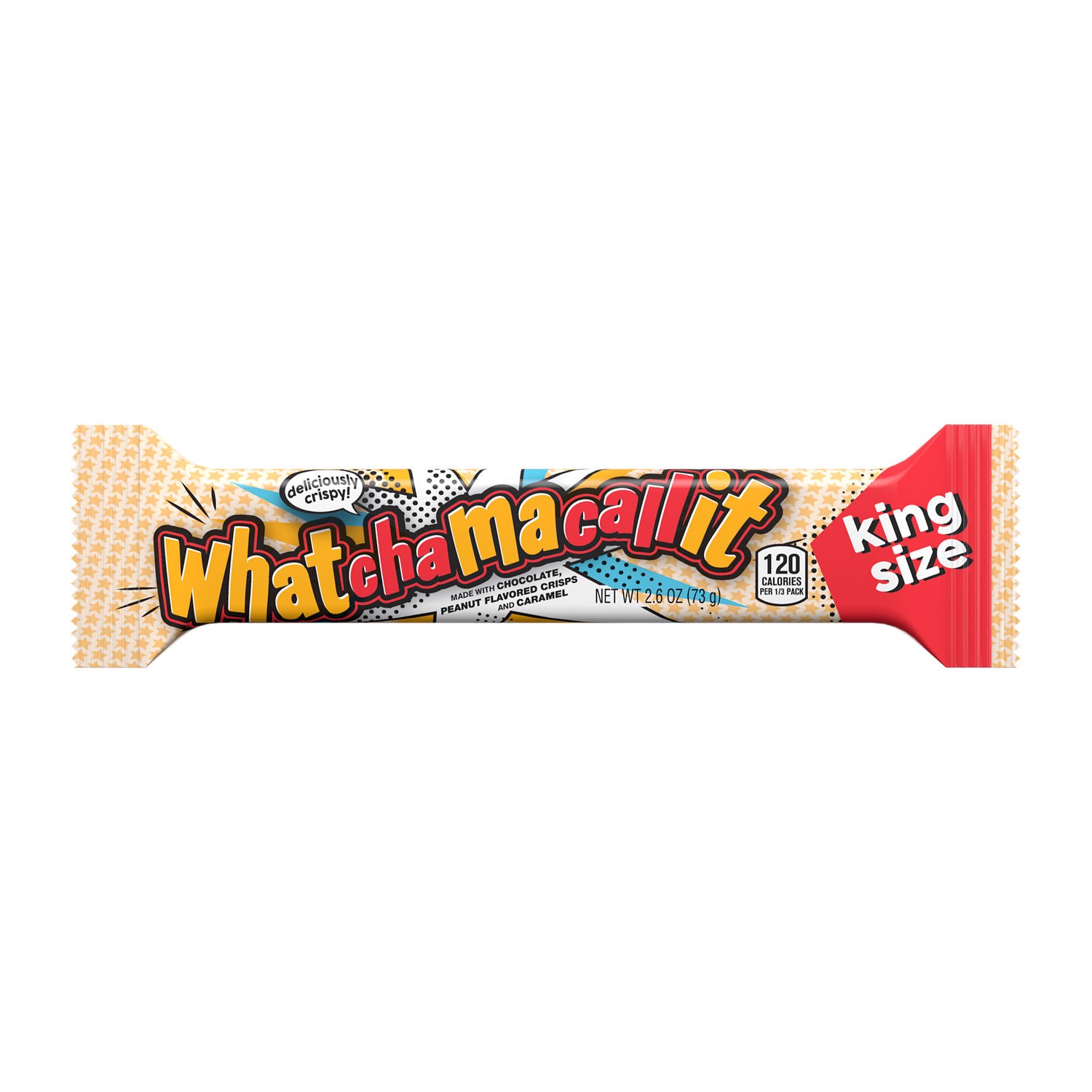 slide 1 of 5, WHATCHAMACALLIT Chocolate, Caramel and Peanut Flavored Crisps King Size, Candy Bar, 2.6 oz, King Size