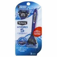 slide 1 of 1, Schick Hydro 5 Disposable Razor, 3 ct