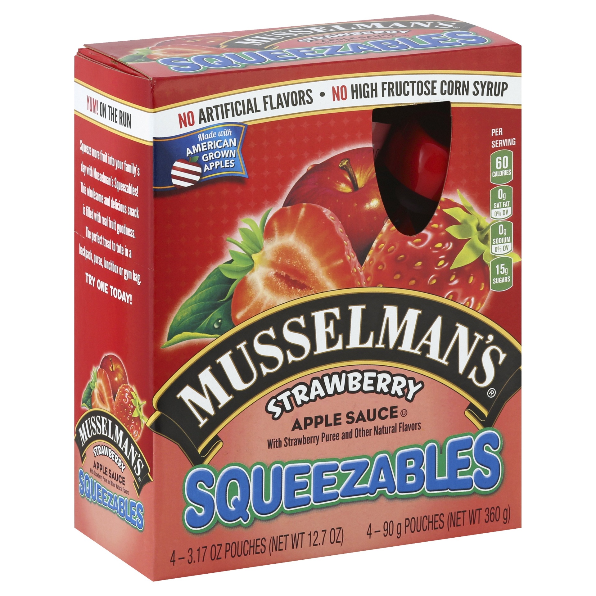 slide 1 of 4, Musselman's Apple Sauce 4 ea, 4 ct