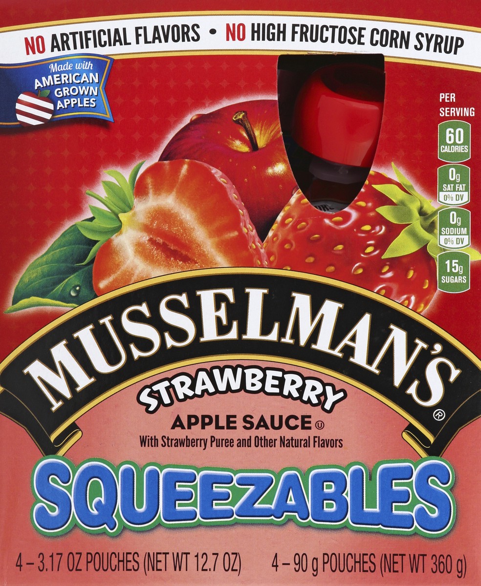 slide 1 of 4, Musselman's Apple Sauce 4 ea, 4 ct
