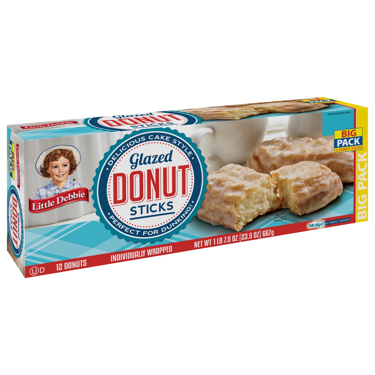 slide 2 of 9, Little Debbie Snack Cakes, Little Debbie Big Pack Donut Sticks, 12 ct