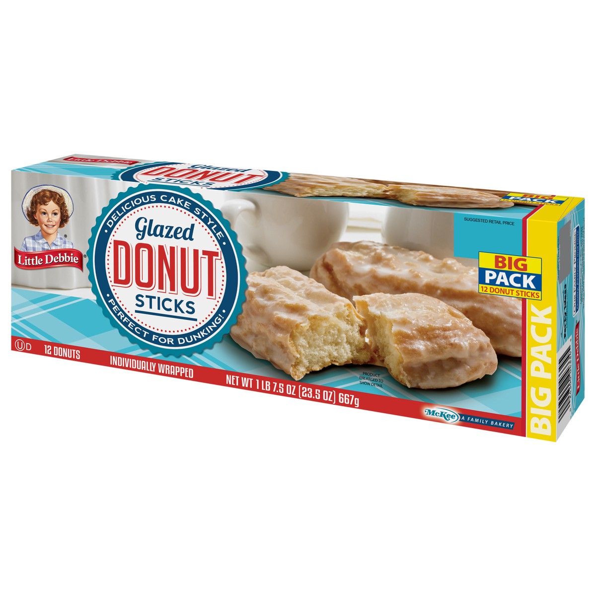 slide 6 of 9, Little Debbie Snack Cakes, Little Debbie Big Pack Donut Sticks, 12 ct