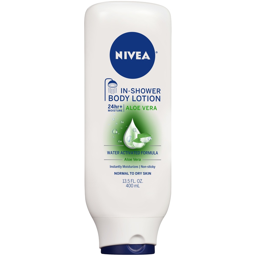 slide 4 of 7, Nivea In-Shower Aloe Vera Body Lotion, 13.5 oz