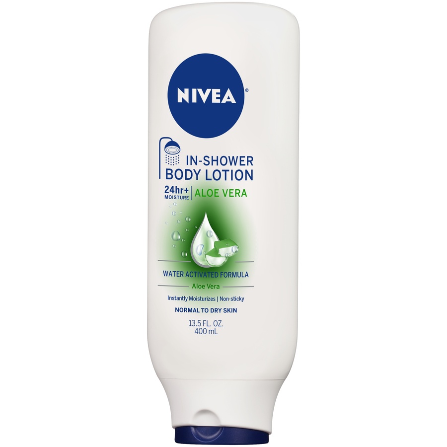 slide 5 of 7, Nivea In-Shower Aloe Vera Body Lotion, 13.5 oz