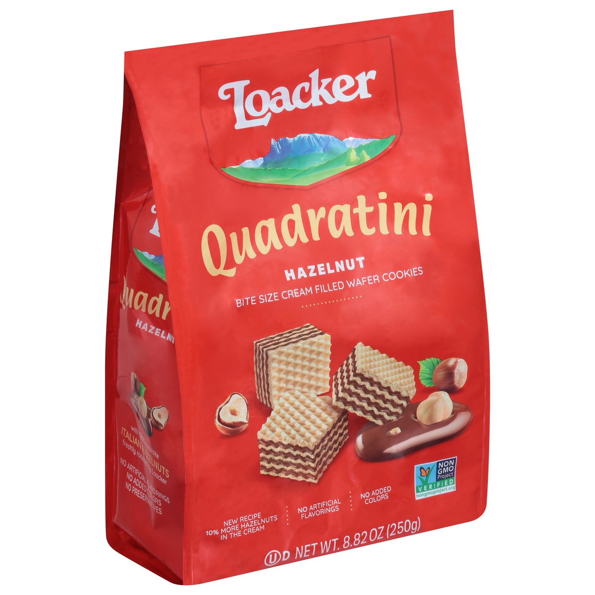 slide 2 of 9, Quadratini Hazelnut Wafer Cookies, 8.82 oz