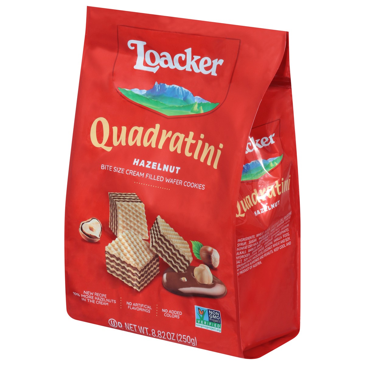 slide 3 of 9, Quadratini Hazelnut Wafer Cookies, 8.82 oz