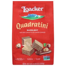 Quadratini Hazelnut Wafer Cookies Bite Size 8.82 oz