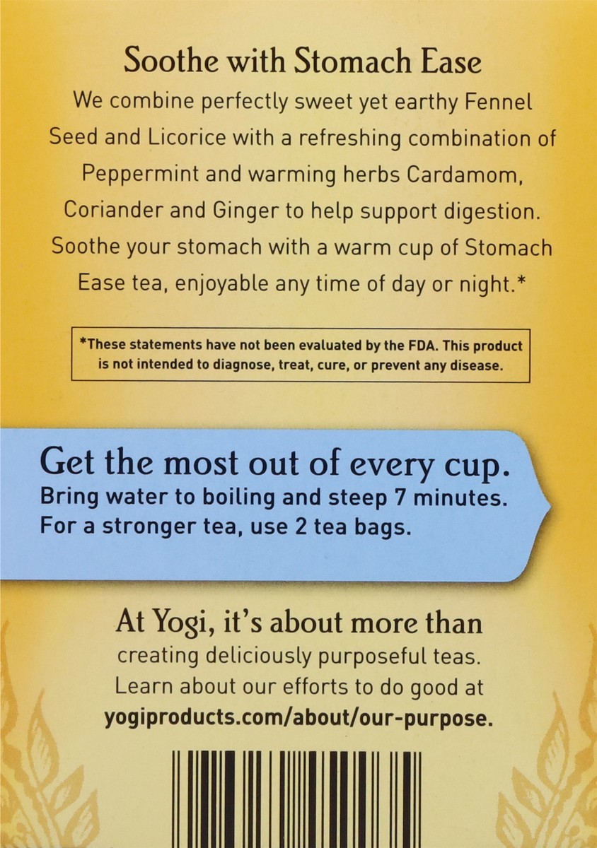 slide 7 of 9, Yogi Teas Organic Caffeine Free Stomach Ease Tea, 16 ct