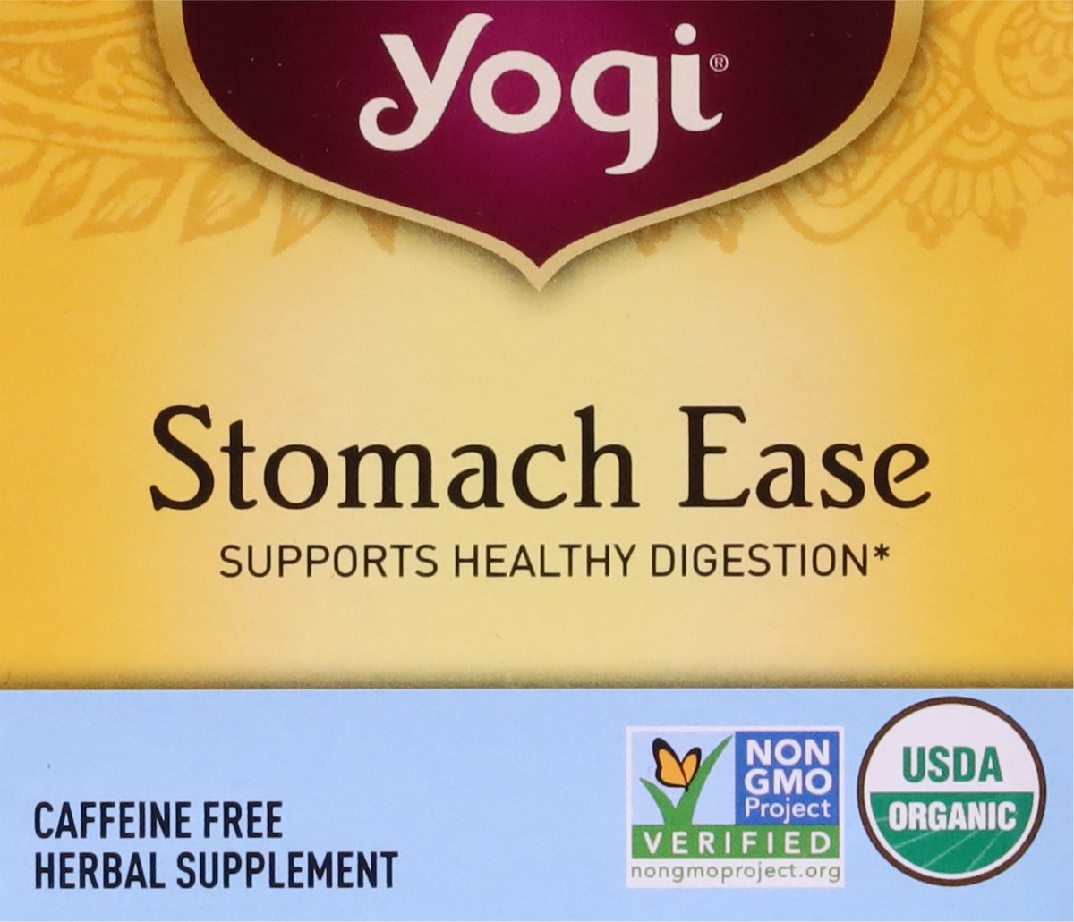 slide 3 of 9, Yogi Tea Bags Caffeine Free Stomach Ease 16 Tea Bags, 16 ct