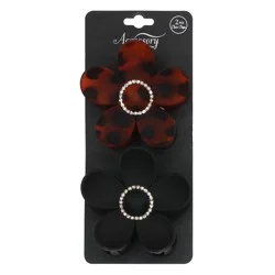 Accessory Choice Jeweled Flower Hair Claw Clips