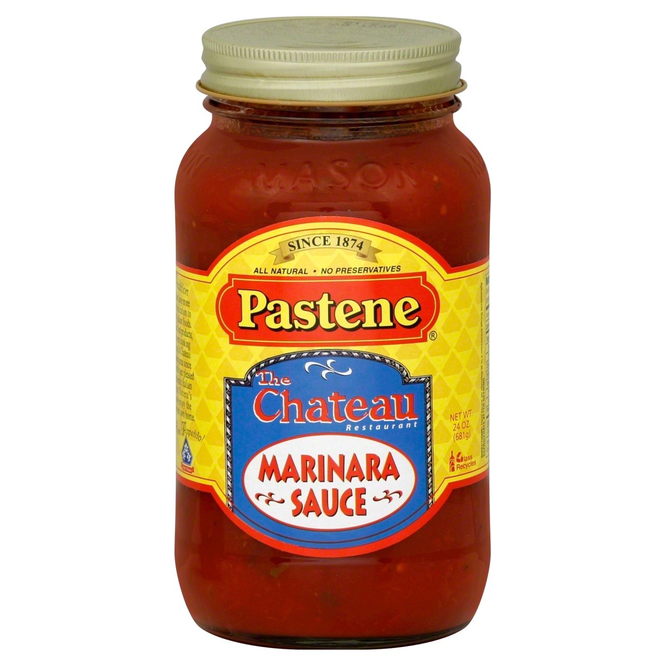 slide 1 of 2, Pastene The Chateau Restaurant Marinara Sauce, 24 oz