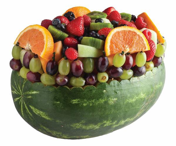 slide 1 of 1, Hy-Vee Watermelon Boat With Assorted Fresh Fruit, 1 ct