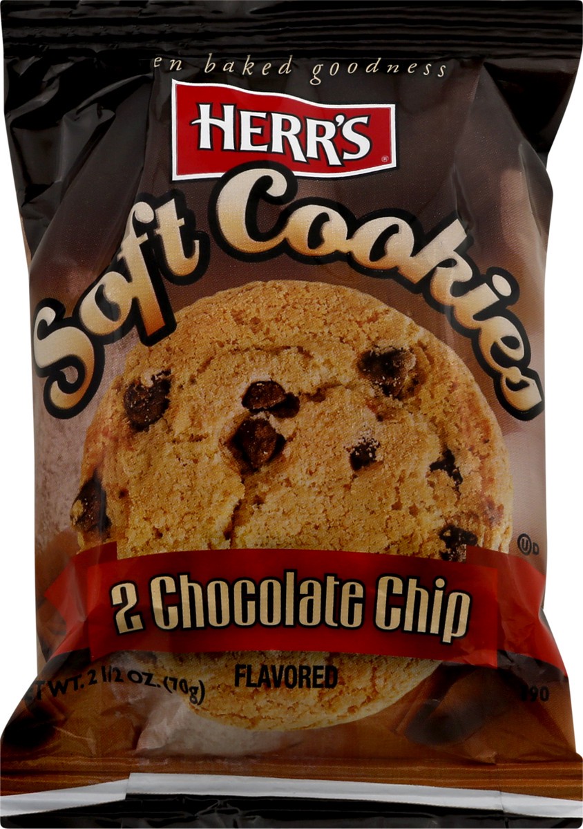 slide 9 of 10, Herr's Soft Cookies - Chocolate Chips, 2 ct