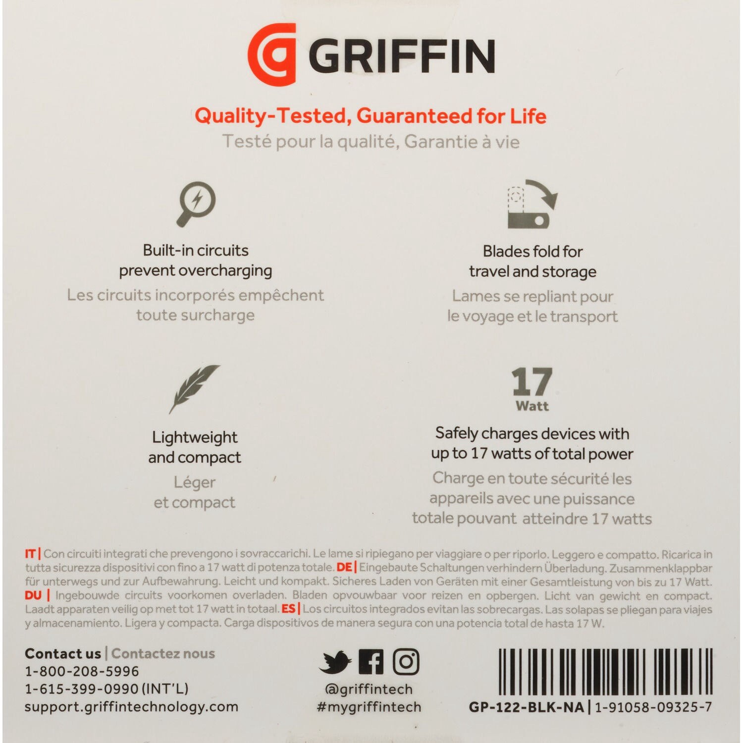 slide 3 of 7, Griffin Bros. Powerblock USB-C PD Wall Charger 1 ea, 1 ct