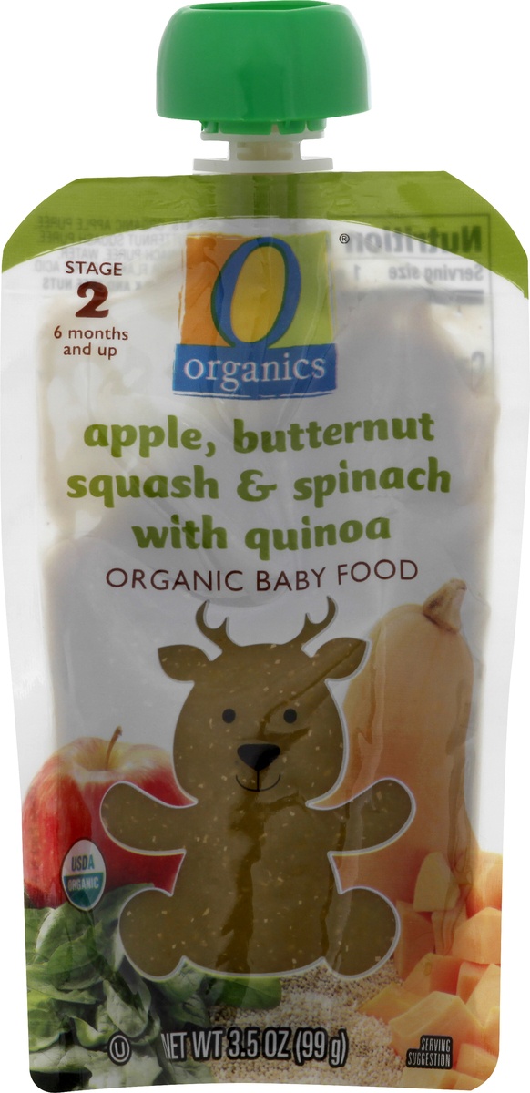 slide 6 of 7, O Organics O Orgnc Baby Fd Apple Bttrnut Sqsh Spnch, 3.5 oz