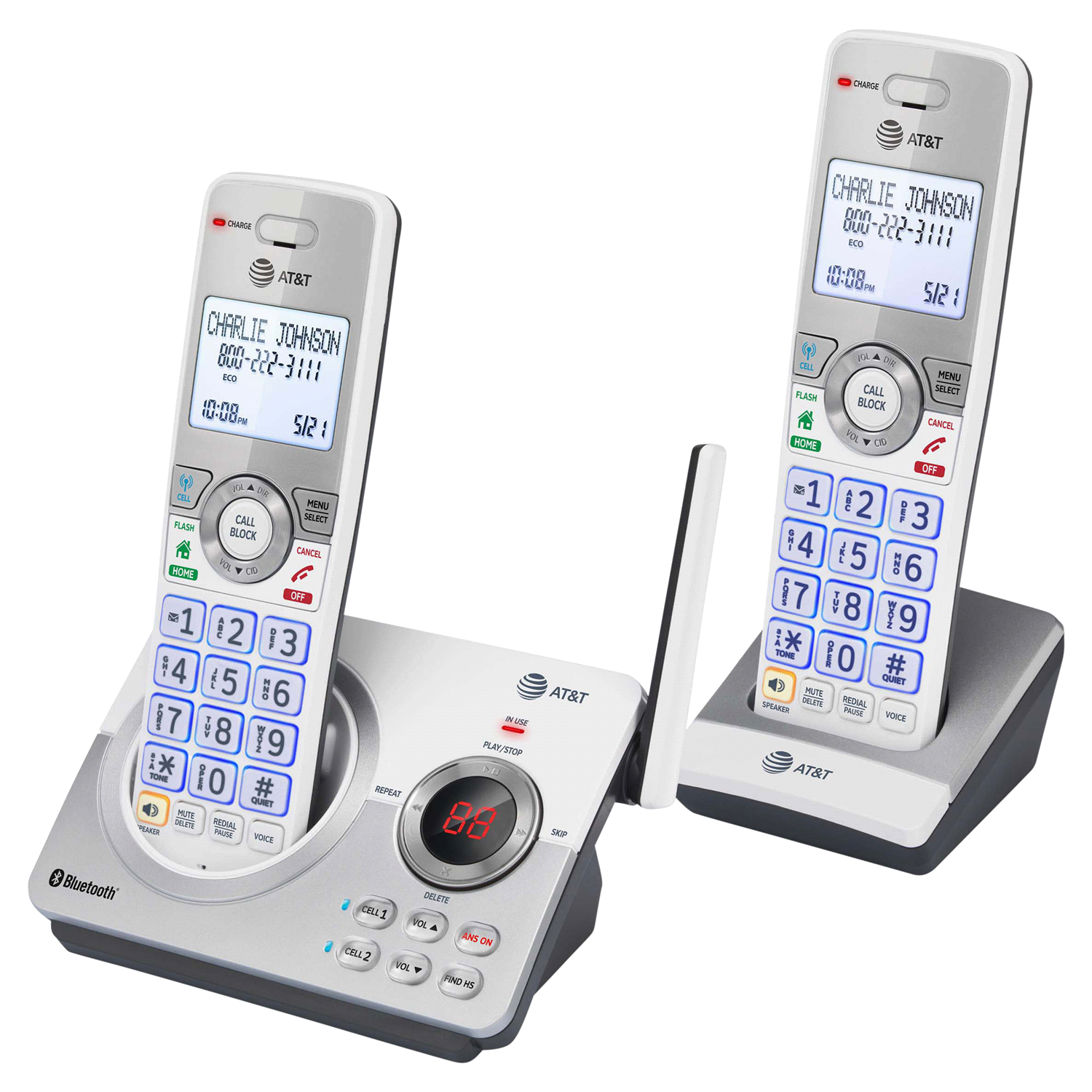 slide 2 of 2, AT&T DL72210 2 Handset Answering System with Connect to Cell, 1 ct