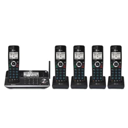 VTech AT&T 5-Handset Cordless Phone with Unsurpassed Range, Bluetooth Connect to Cell, Smart Call Blocker and Answering System, DLP73510 (Black)