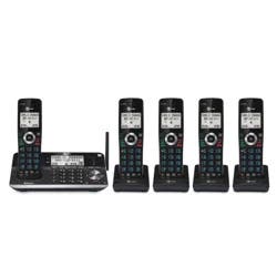 VTech AT&T 5-Handset Cordless Phone with Unsurpassed Range, Bluetooth Connect to Cell, Smart Call Blocker and Answering System, DLP73510 (Black)