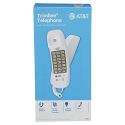 AT&T 210M Trimline Corded Phone - White