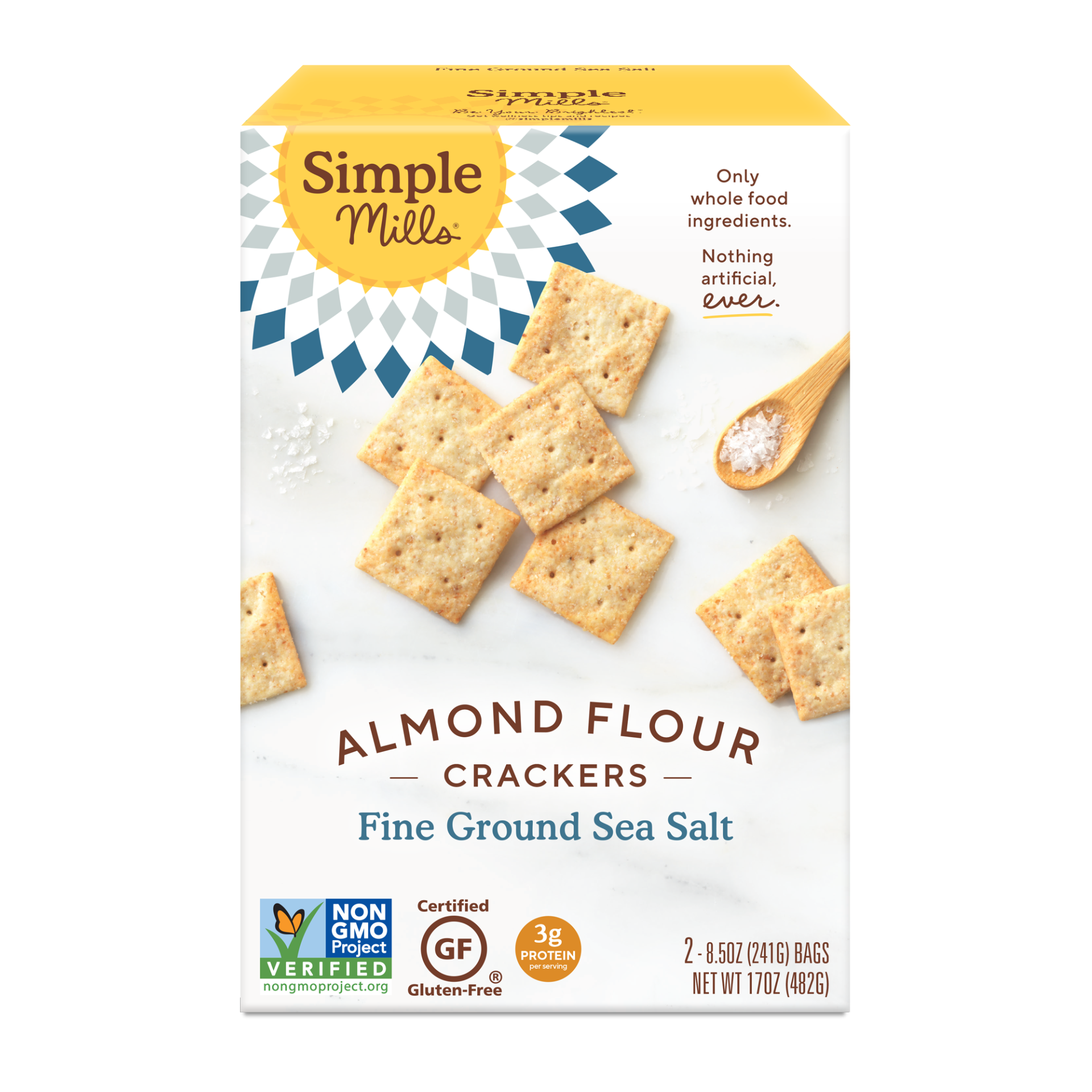 slide 1 of 2, Simple Mills Almond Flour Crackers, 17 oz