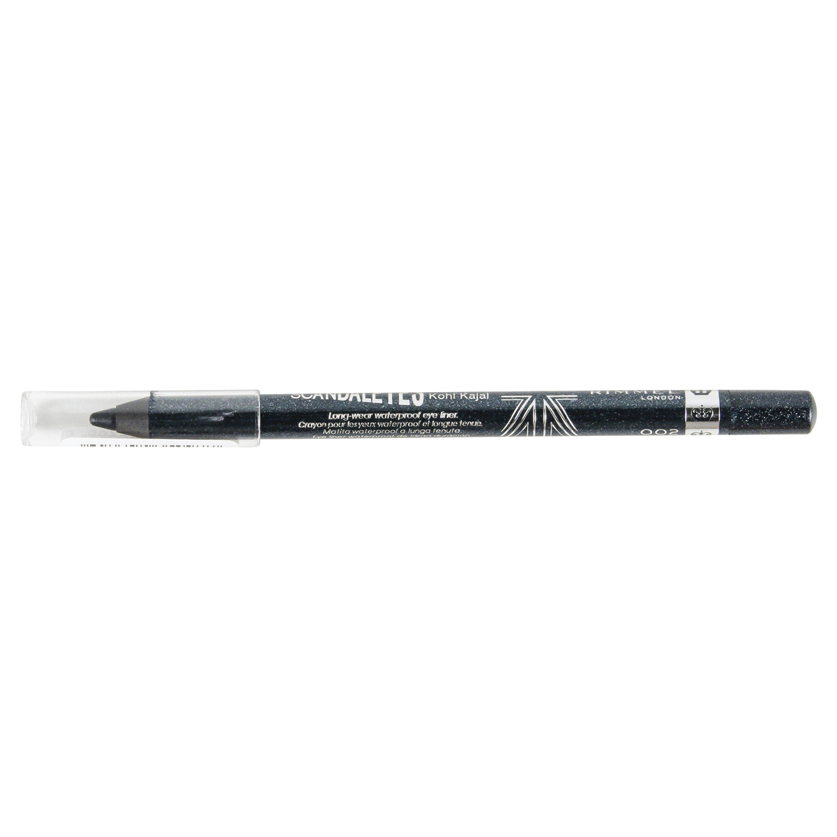 slide 2 of 4, Rimmel ScandalEyes Waterproof Kohl Eye Liner, Black Sparkle,, 0.042 oz